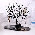 Reindeer Tree Jewelry Stand with Tray for Dressers or Nightstands