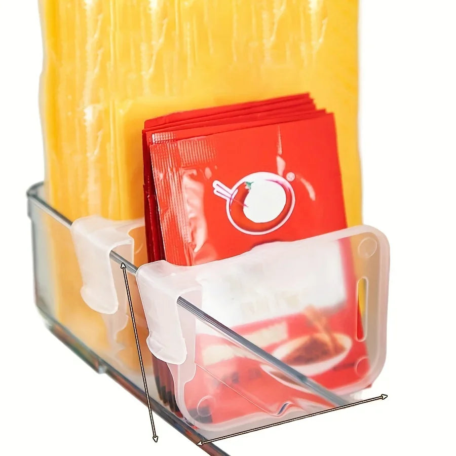 Adjustable Clear Refrigerator Shelf Dividers for Fridge Storage