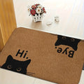 Hello Cat Face Doormat with Anti-Slip Backing