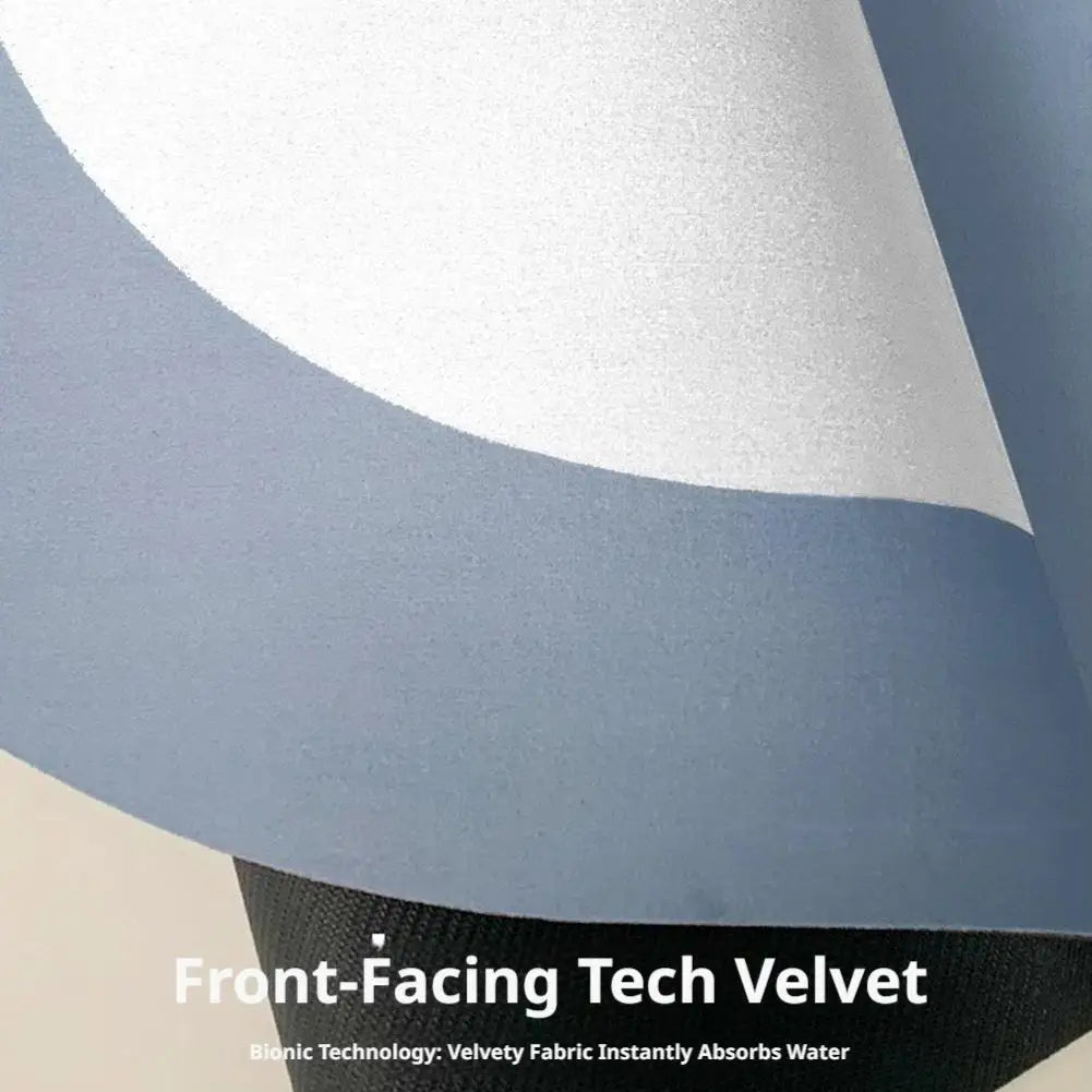 Detail of tech velvet front surface of the bath mat