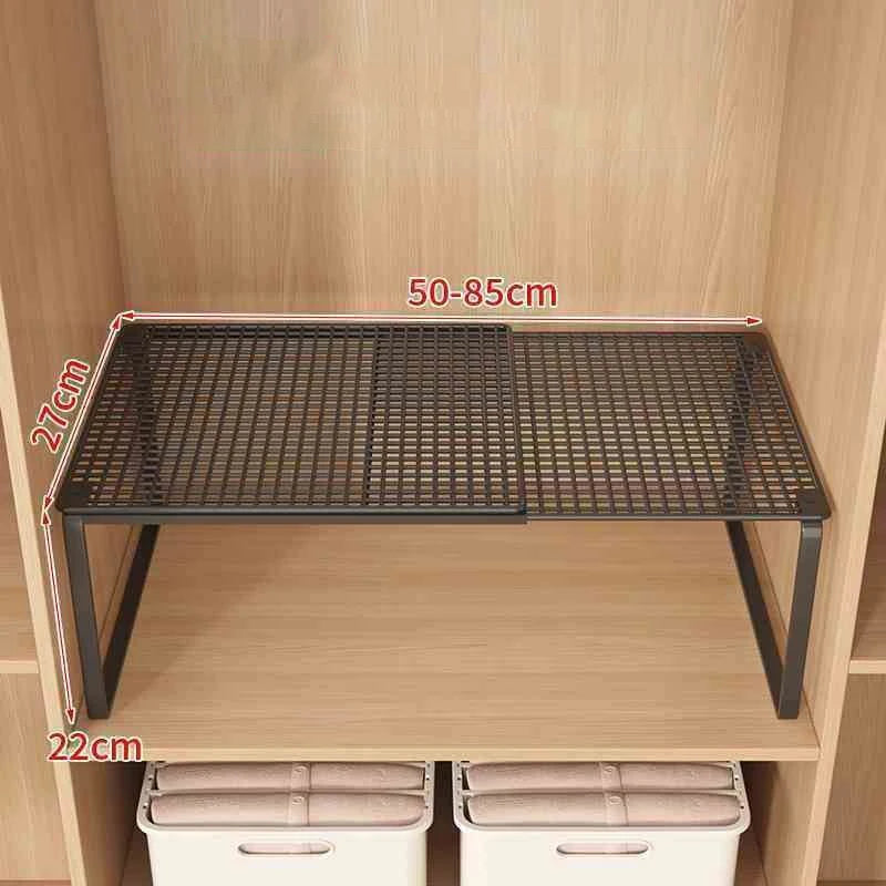 Adjustable Stackable Closet Shelf Organizer – Carbon Steel