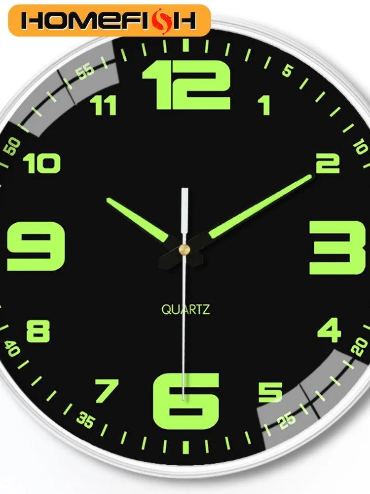 8-Inch Luminous Wall Clock with Silent Quartz Movement