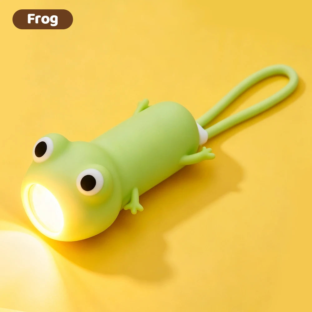Animal Silicone Kids Night Light & Portable LED Flashlight