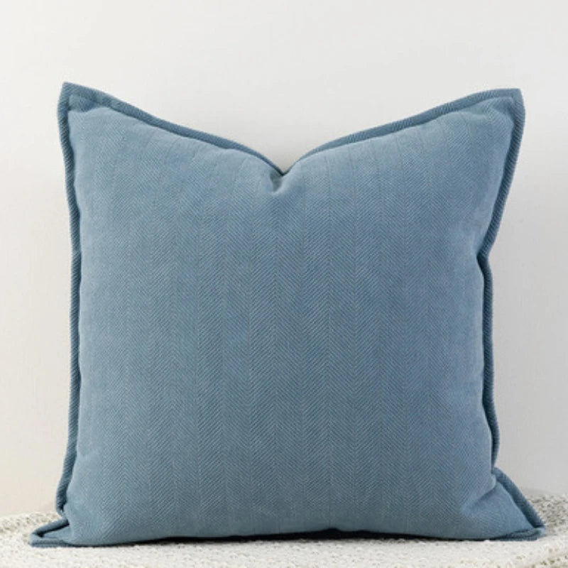 Herringbone Woven Pillow Cover – Soft Textured Accent for Sofa or Bed
