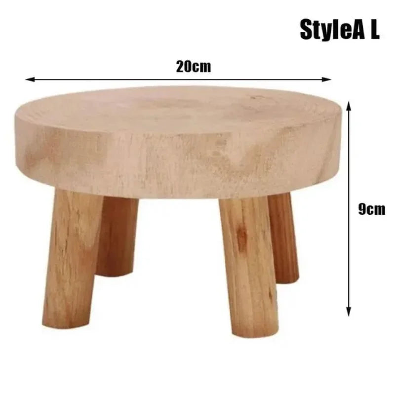 Small Wooden Plant Stand for Tabletop or Shelf Display