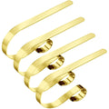Adjustable Stainless Steel Stocking Holders for Fireplace Mantel, 2 or 4 Pack – Black, Gold, or Silver