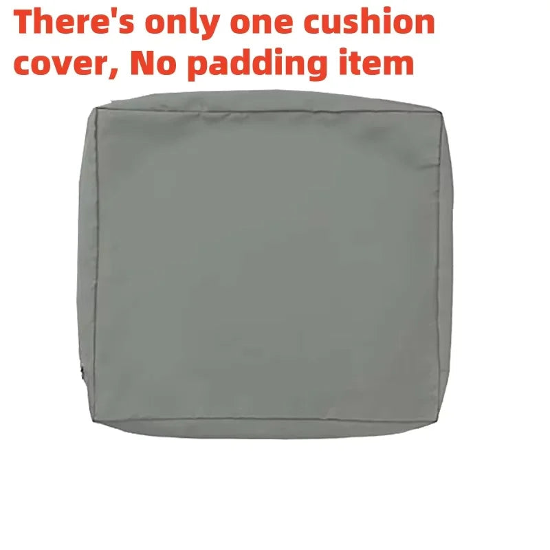 Outdoor Zippered Sofa Cushion Cover – Polyester, Multiple Sizes