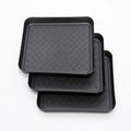 Set of 3 Black Plastic Boot Trays for Entryway or Mudroom
