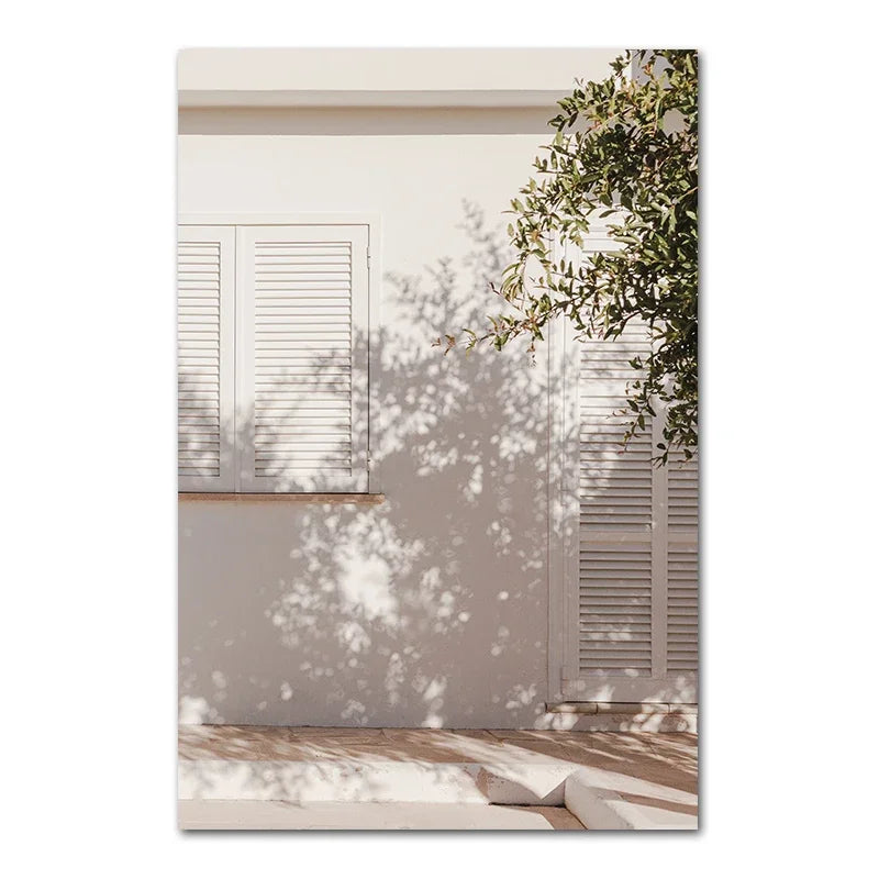 Alba Boho Canvas Wall Art – Spanish Greenery Print
