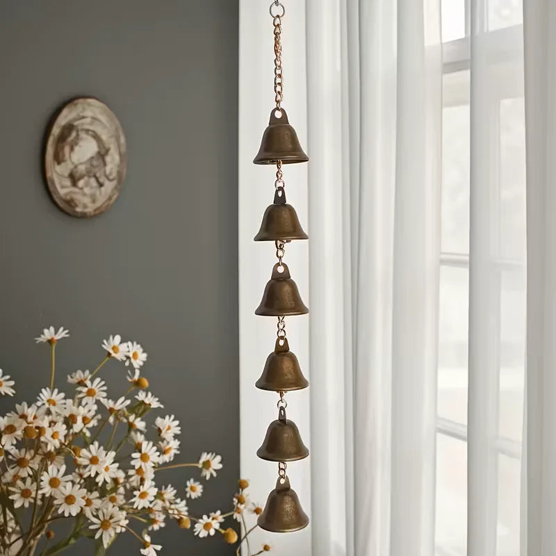 Handmade Iron Wind Chime with Decorative Chain for Home or Garden