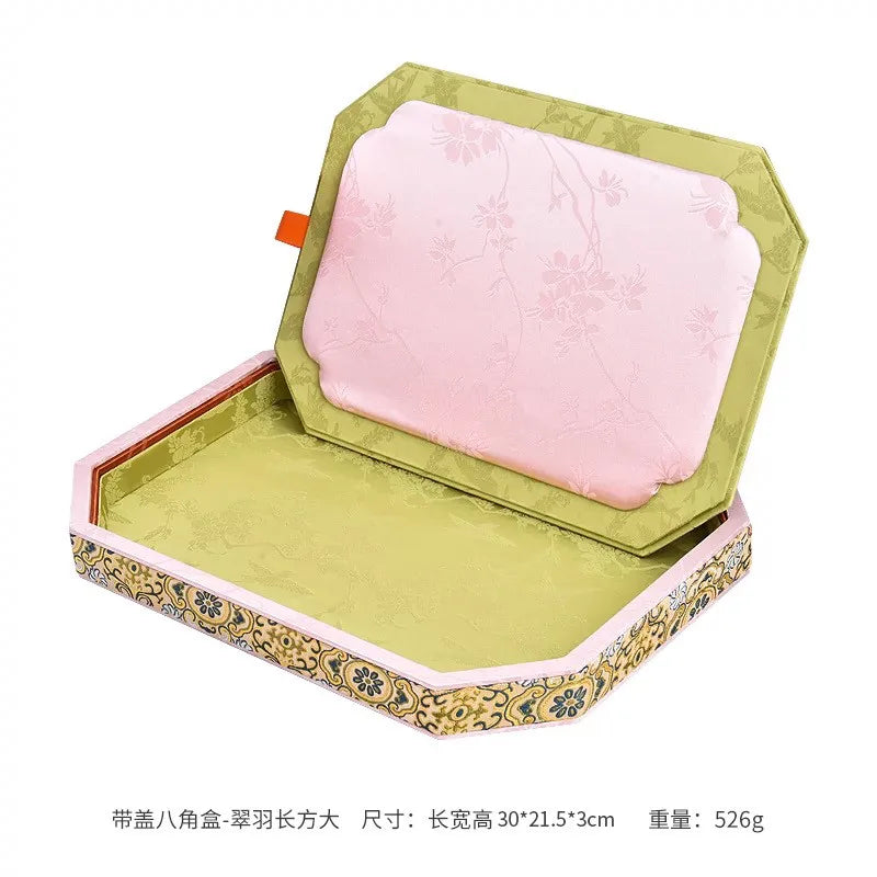 Floral Fabric Jewelry Trays for Bedroom or Vanity Organization