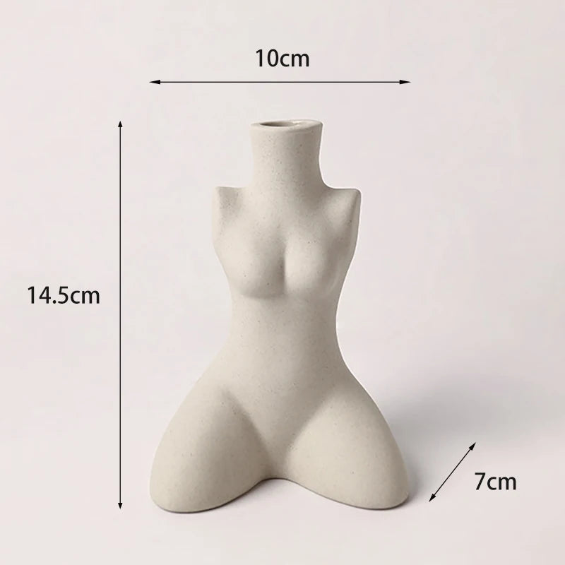 Wabi Sabi Ceramic Body Sculpture Vase