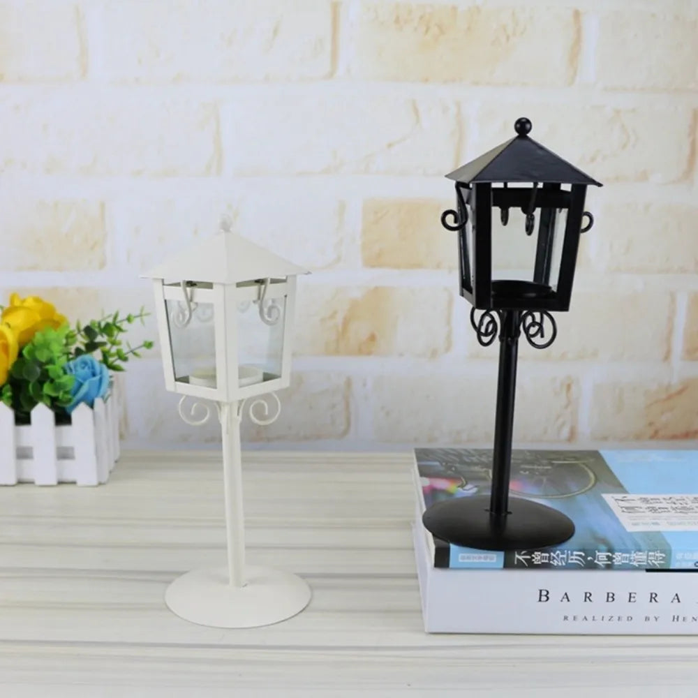 Marlowe Lantern-Style Iron Candle Holder