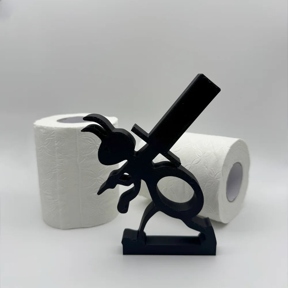 Ant Silhouette Tissue Roll Holder Set