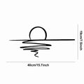 Solline Metal Sunrise Wall Art – Matte Black Modern Wall Decor
