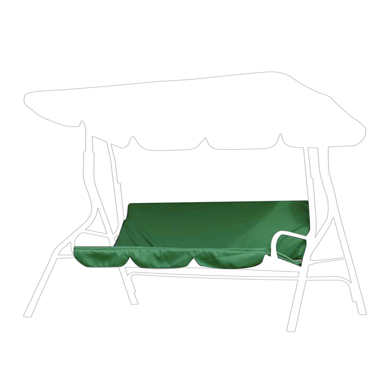 Outdoor 3-Seat Swing Cushion Cover – 150 x 50 cm Weather-Resistant