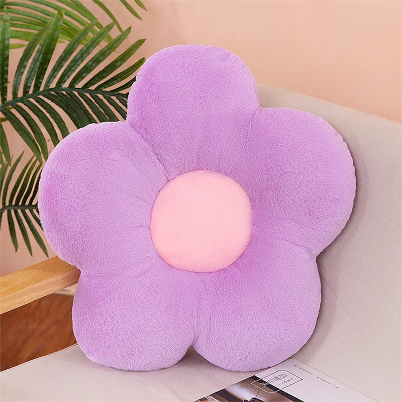 Daisy Five-Petal Plush Flower Cushion for Cozy Bedroom & Reading Nook Comfort – 30cm, Assorted Colors