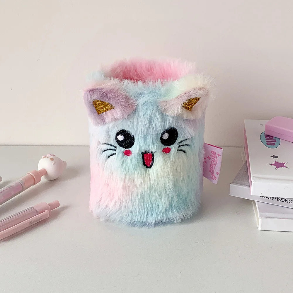 Maple Plush Animal Pen Holder – Soft Desktop Organizer for Kids & Home Offices