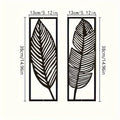 Willow Black Metal Leaves Wall Art – Set of 2 Decorative Panels
