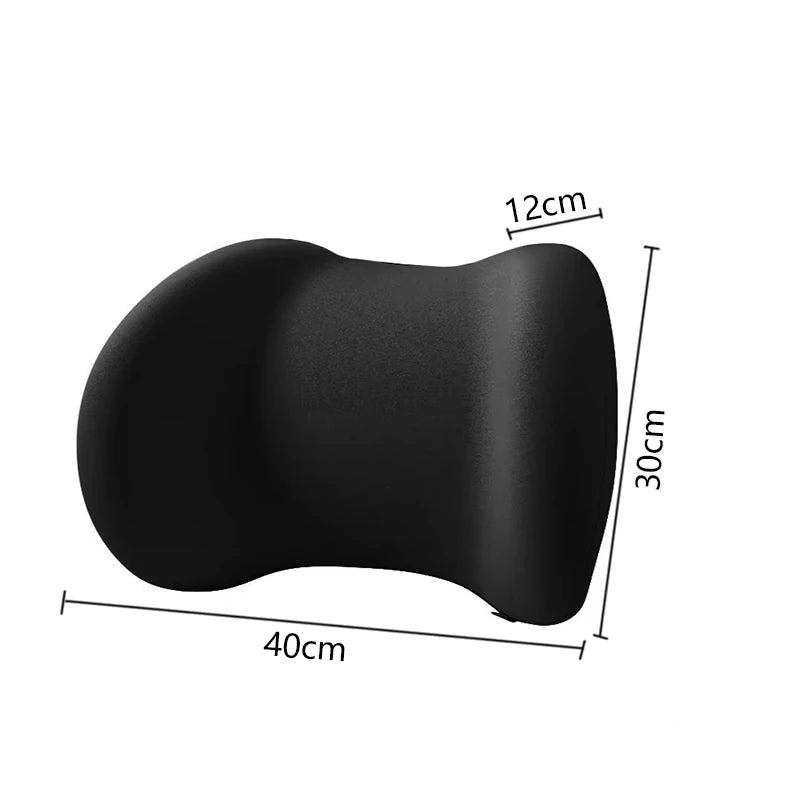 Contoured Memory Foam Lumbar Support Pillow for Bed or Chair