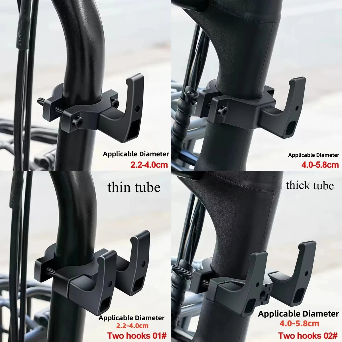 Universal Handlebar Helmet & Bag Hook for Bike, Scooter, E-Bike