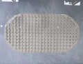 Oval Non-Slip Bath Mat with Suction Cups, 35x66cm