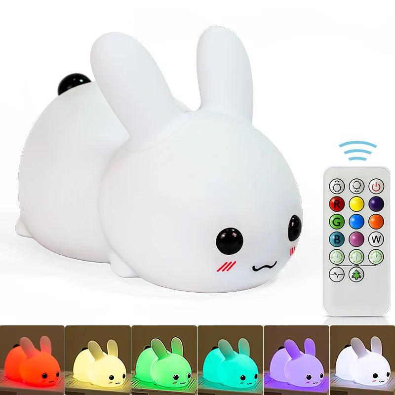Bunny Silicone Night Light with Touch and Remote Control