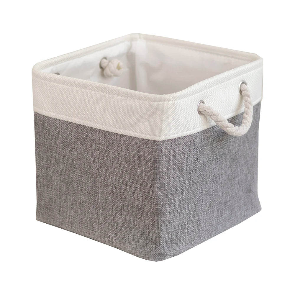 Collapsible Fabric Storage Cubes with Rope Handles