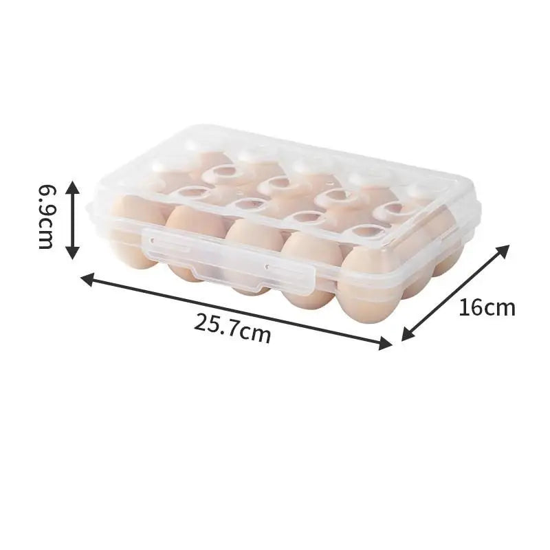 Stackable Plastic Egg Holder with Lid for Fridge or Travel