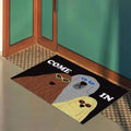 Whimsical Cats & Dogs PVC Doormat – Entryway Dirt Trapper Mat