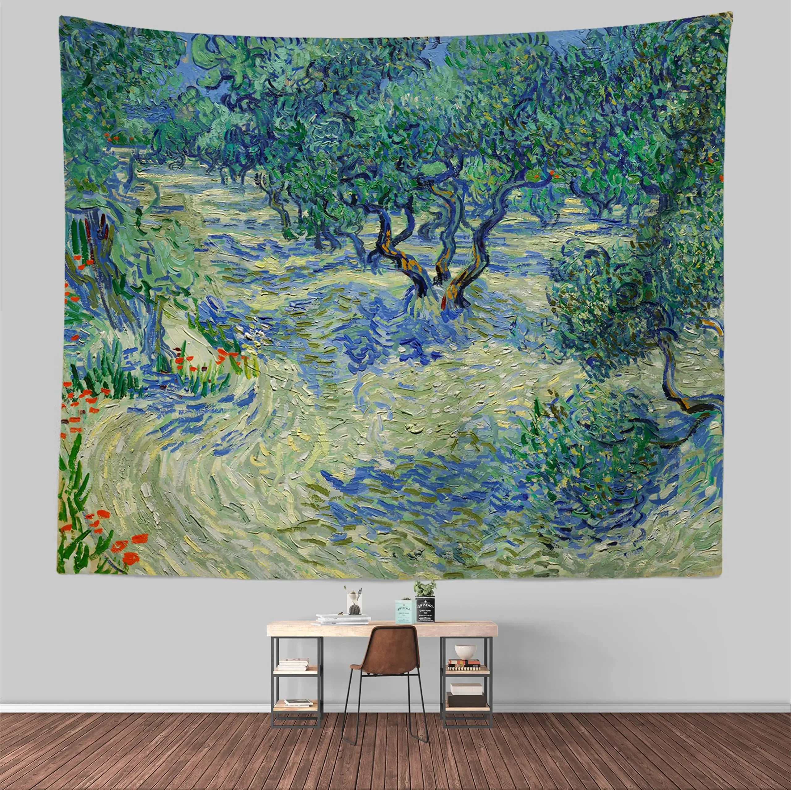 Van Gogh-Inspired Wall Tapestry – Artistic Polyester Hanging for Living Room or Bedroom