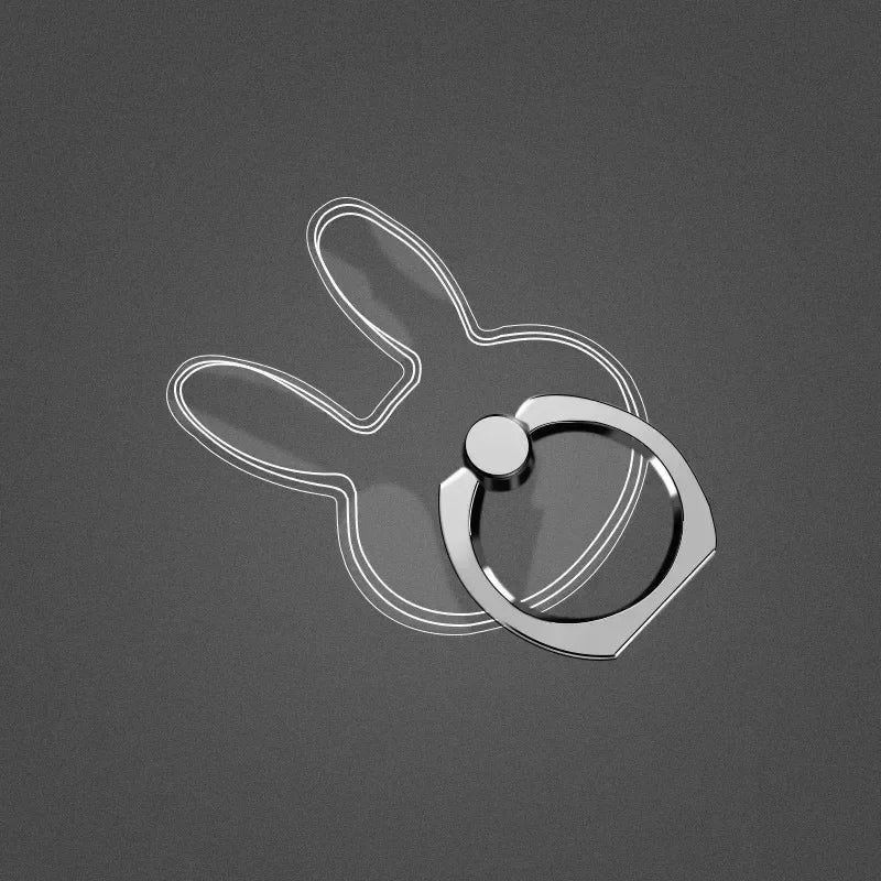 Transparent Animal-Shaped 360° Rotating Phone Ring Holder