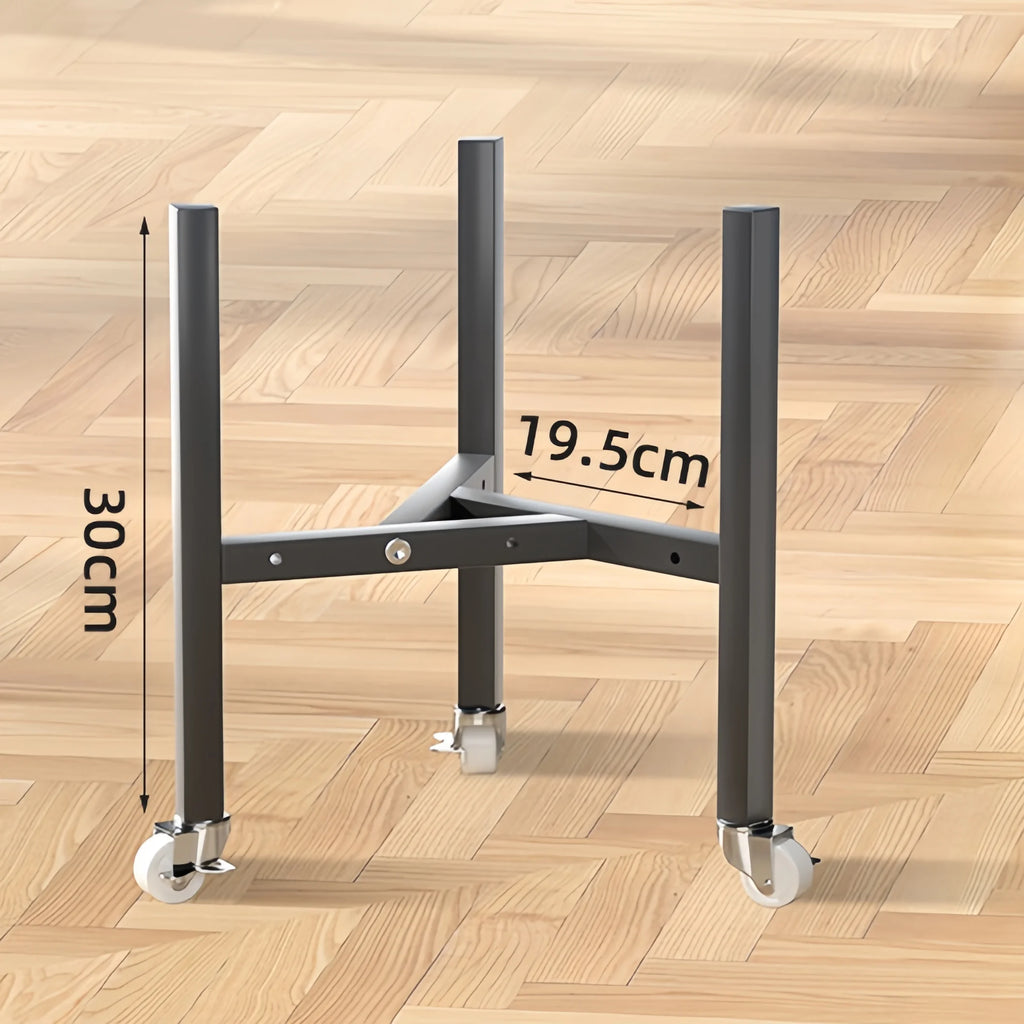 Adjustable Black Metal Plant Stand for 8–12 Inch Pots – Modern Indoor or Outdoor Holder with Optional Wheels