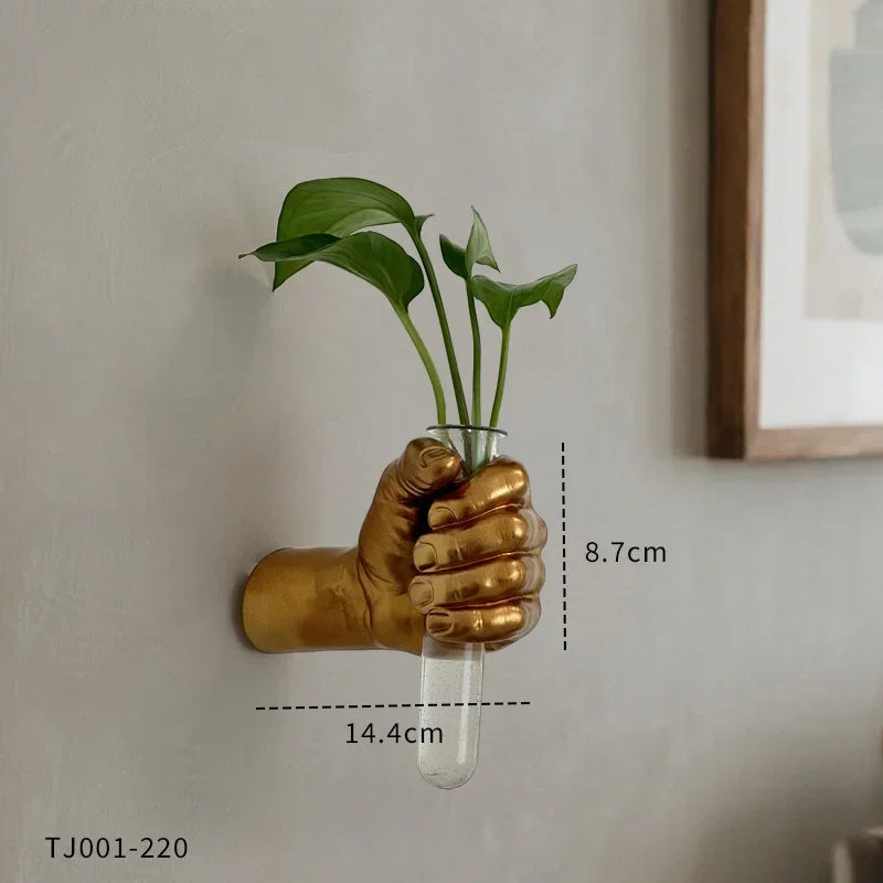 Arlo Fist-Shaped Wall Vase Sculpture