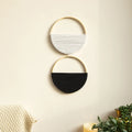 Arden Woven Macrame Wall Hanging – Set of 2 Round Boho Decor