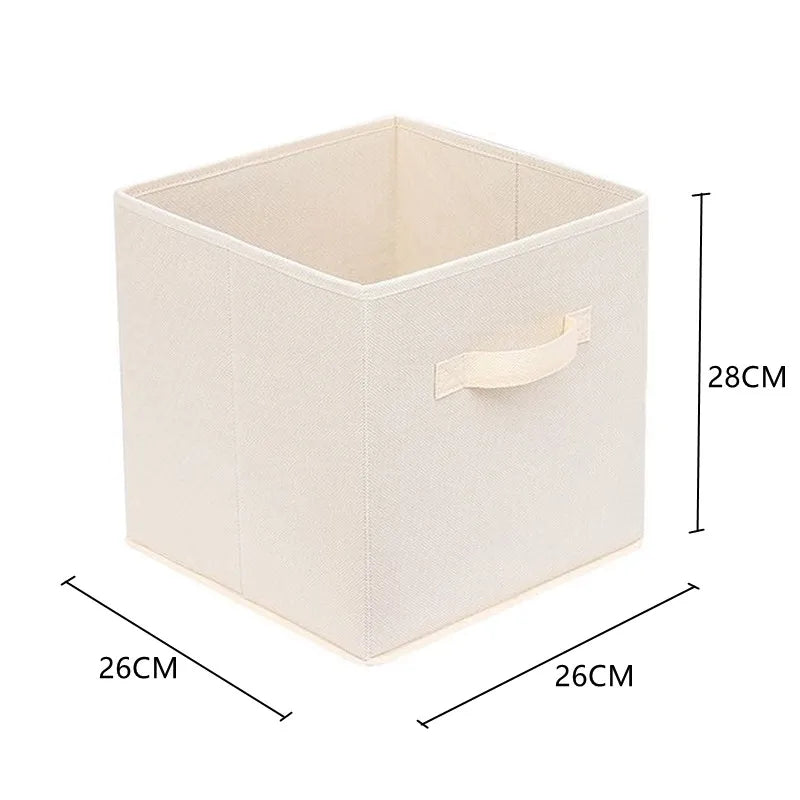 Foldable Fabric Cube Storage Bin for Shelves, Closets & Playrooms