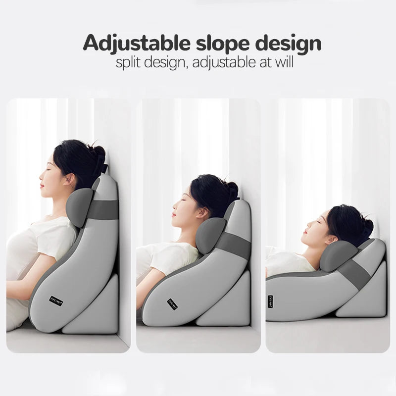 Ergonomic Wedge Reading Pillow with Neck and Lumbar Support