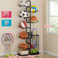 Freestanding Sports Equipment & Ball Storage Rack for Home & Garage