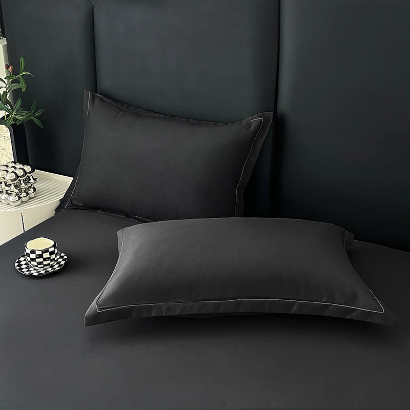 Classic Solid Color Pillowcase Set – Cotton Blend, 2-Pack