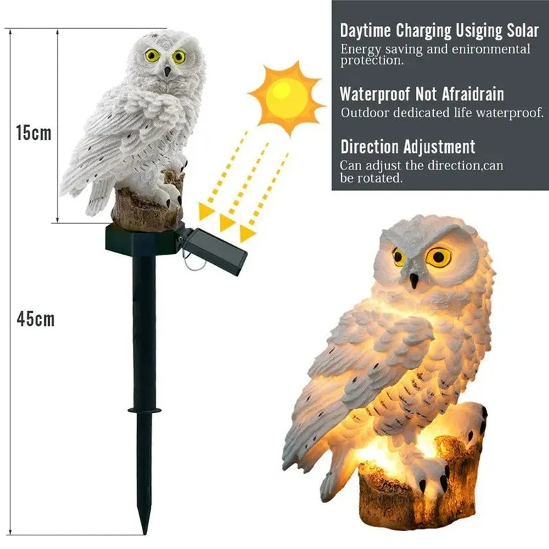 Alder Solar Owl Garden Stake Light