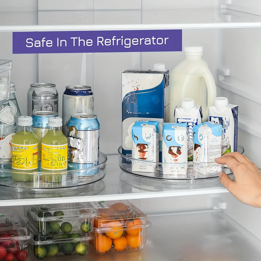 Clear Rotating Lazy Susan Turntable for Kitchen, Pantry, Fridge, or Countertop