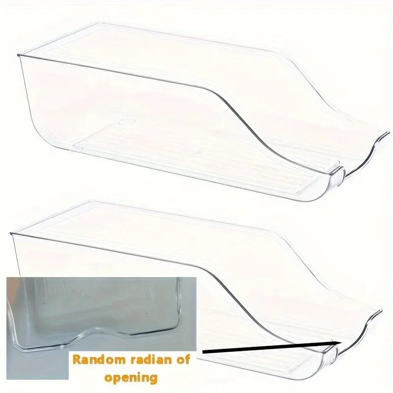 Clear Rolling Can Dispenser and Stackable Storage Bins for Kitchen or Pantry