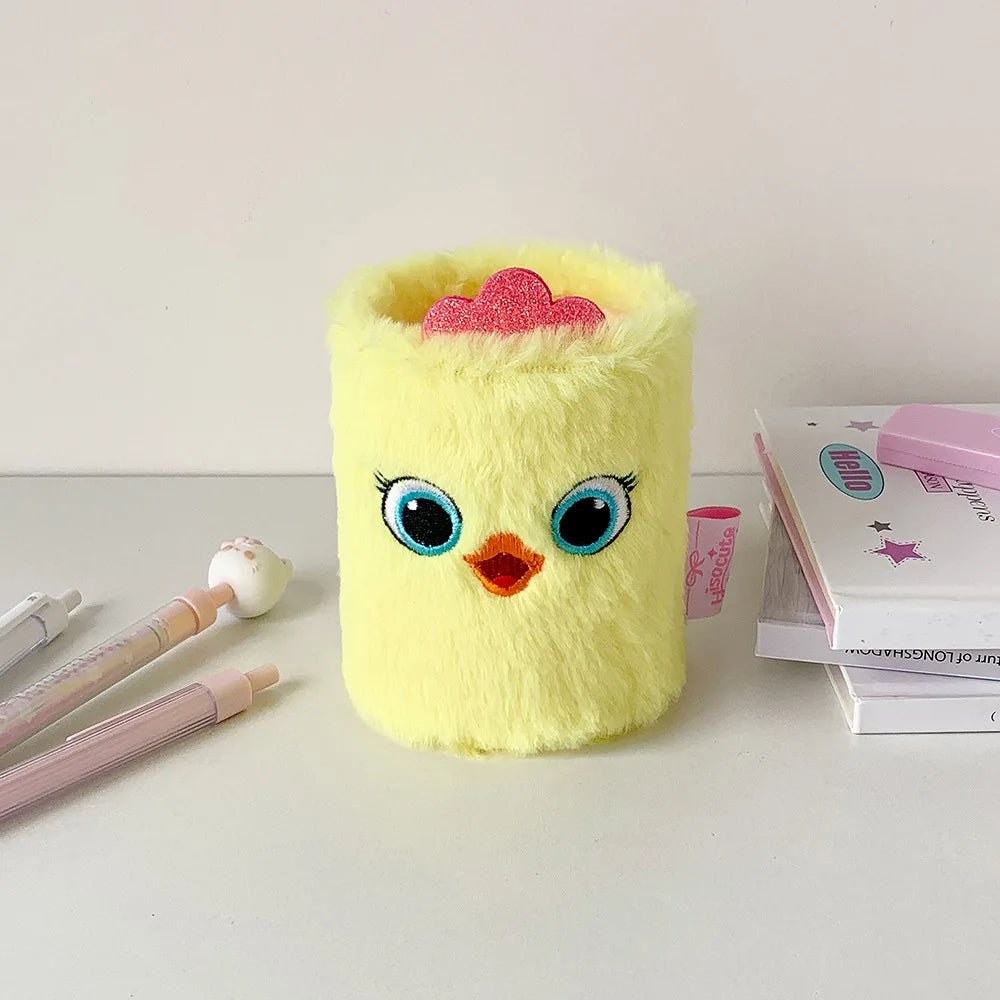 Maple Plush Animal Pen Holder – Soft Desktop Organizer for Kids & Home Offices