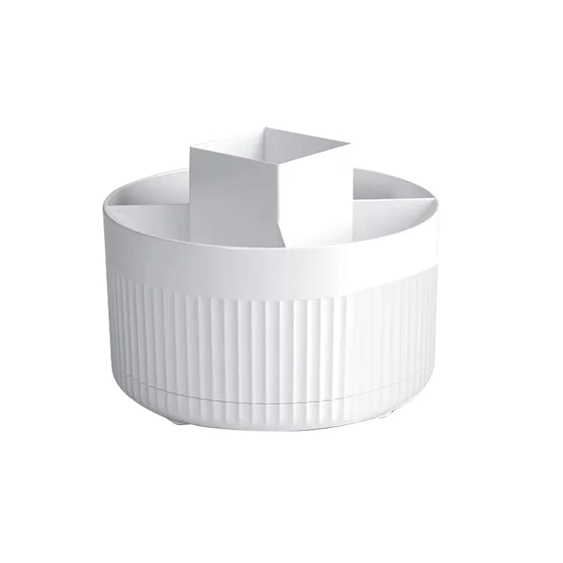 Rotating Makeup Organizer with Compartments for Vanity or Desk
