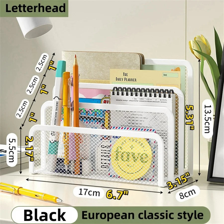 Mesh Desk Mail Organizer for Letters, Papers & Small Files