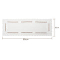 Arden Embroidered Linen Table Runner with Scalloped Edge for Dining & Coffee Table Decor