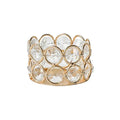Crystal Tealight Holder with Metal Frame
