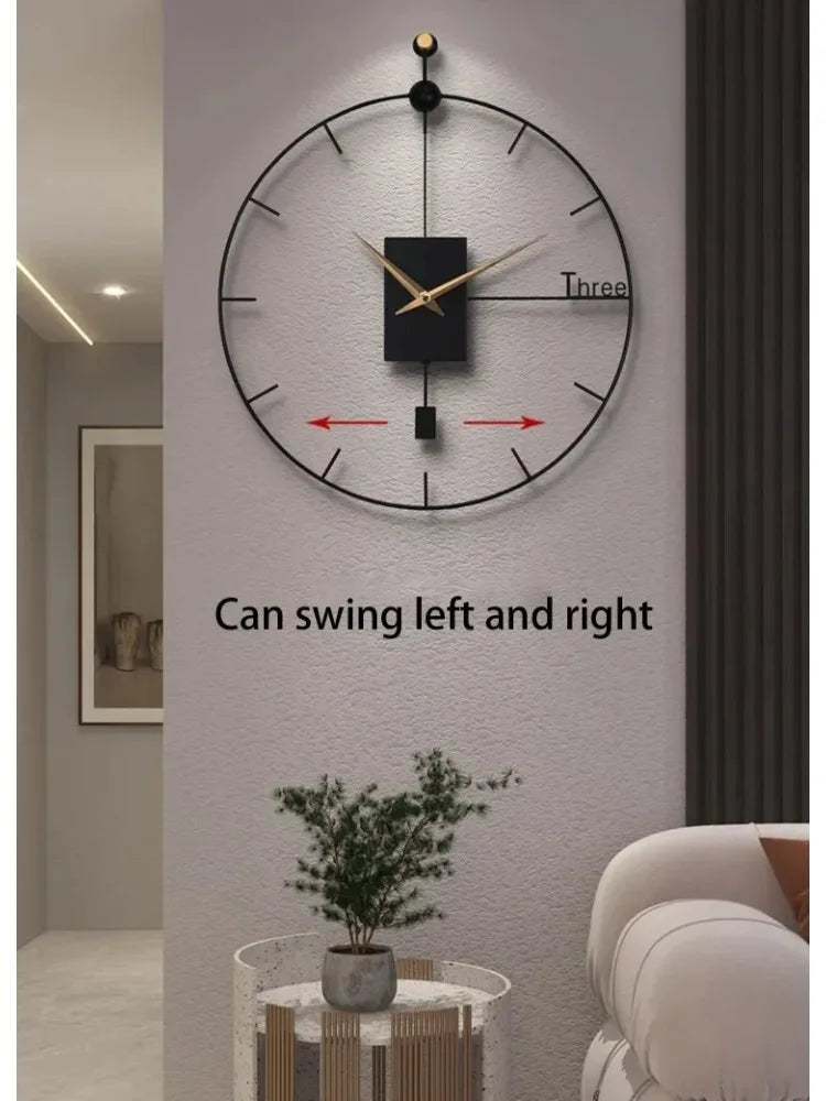 Ellis Geometric Metal Pendulum Wall Clock