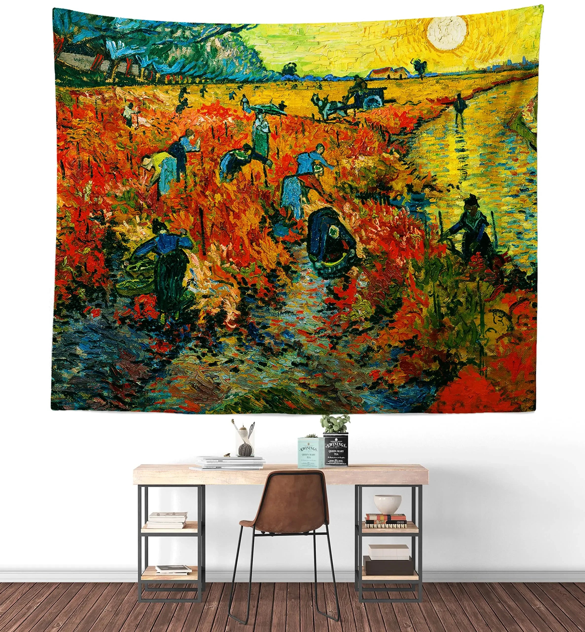 Van Gogh-Inspired Wall Tapestry – Artistic Polyester Hanging for Living Room or Bedroom