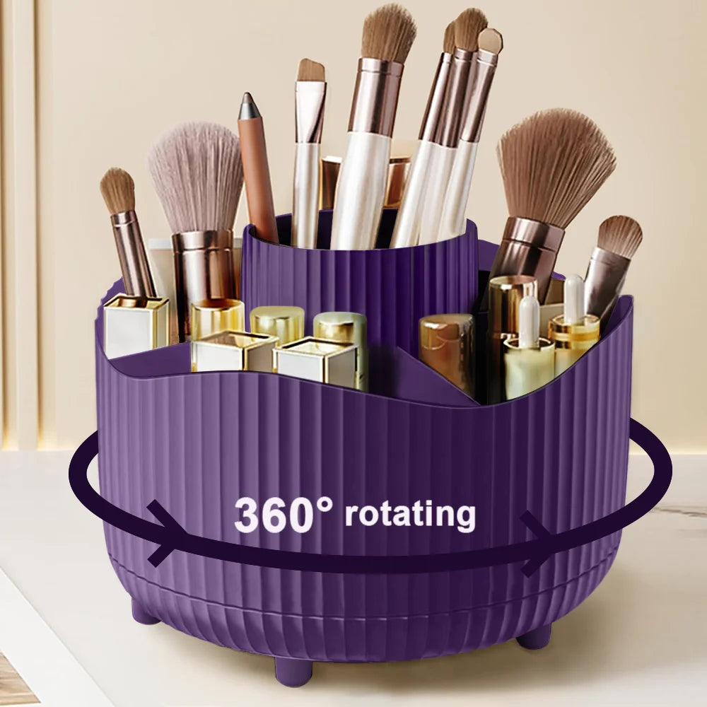 Ripple 360° Rotating Makeup Organizer for Vanity or Bathroom